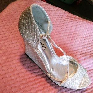 Sparkly platform shoes